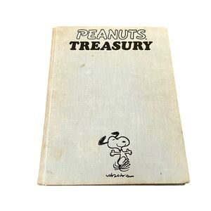 Vintage 1968Peanuts Treasury Hardcover Book couple scribbles inside cover